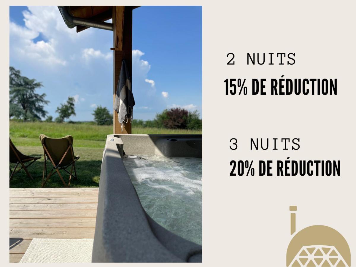 Dome Insolite Cedre Jacuzzi Et Petits Dejeuners Inclus Lagraulet-du-Gers المظهر الخارجي الصورة